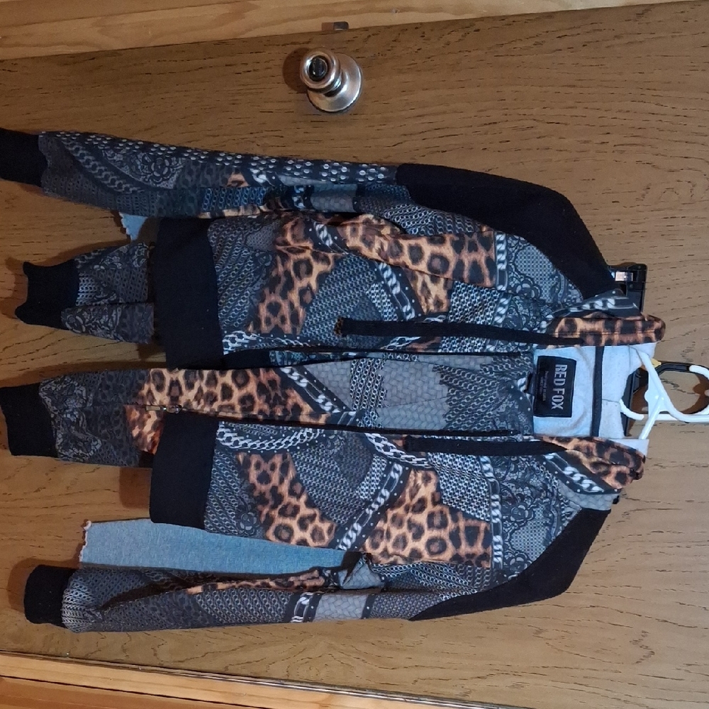 Animal Print Patchwork Jacket